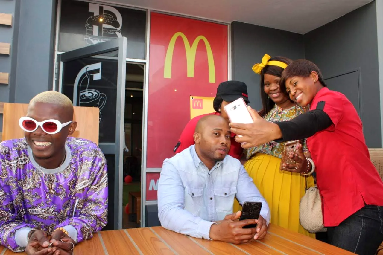 McDonald's activation moment with promoters and customers taking photos