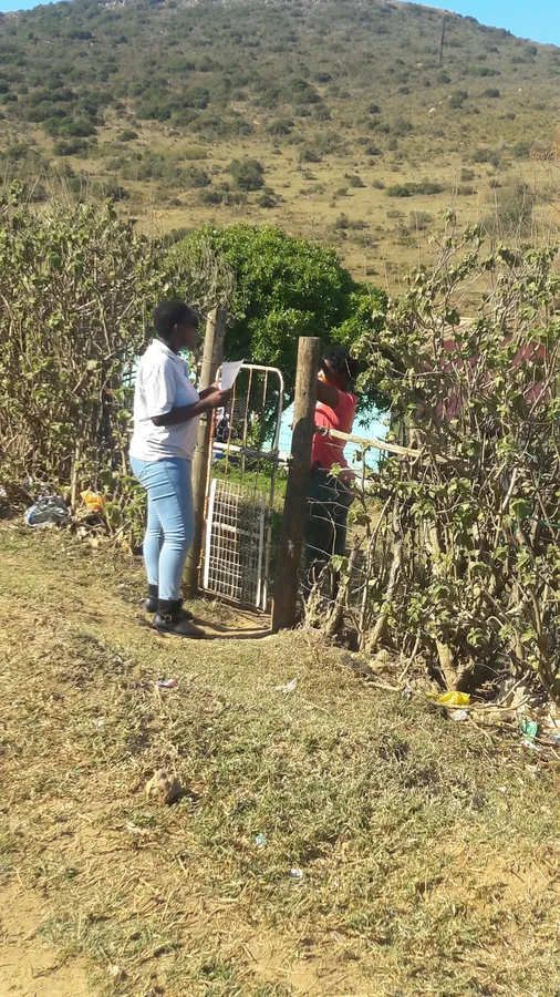 Field activation crew walking through a public area