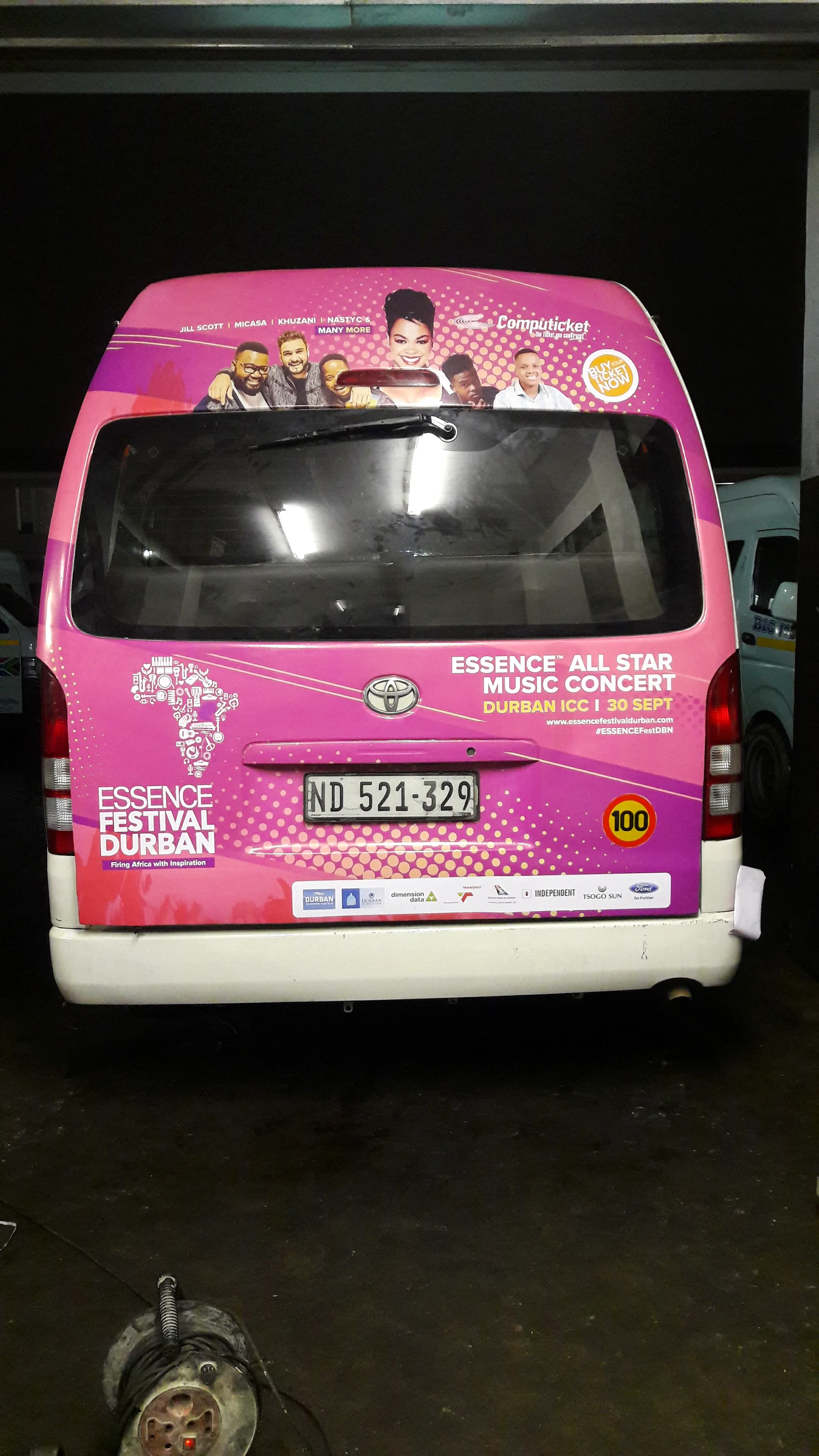 Branded minibus taxi advertising for mobile campaign visibility