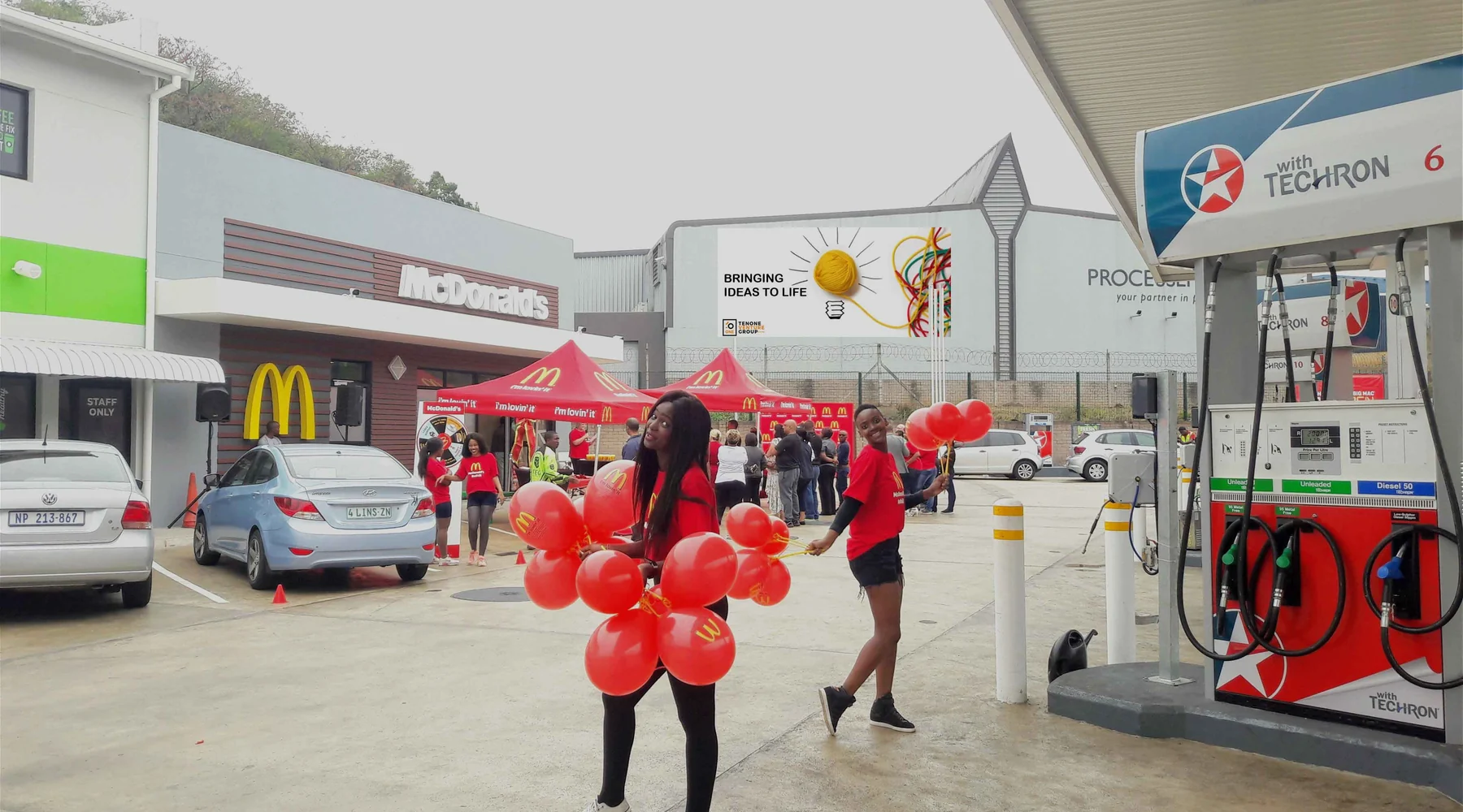 McDonald's activation with outdoor brand presence