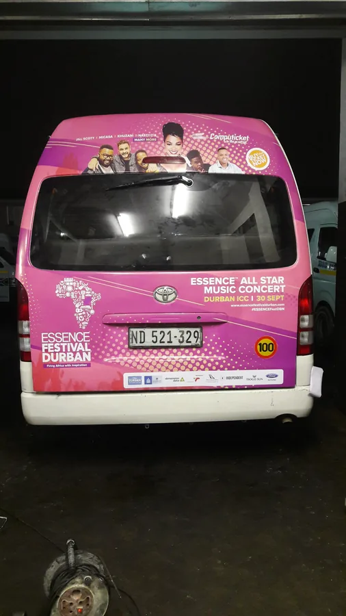 Taxi advertising wrap on a taxi